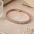 18k rose gold plated double row cz tennis bracelet