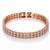 18k rose gold plated double row cz tennis bracelet
