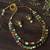 Gold plated multicolor stones necklace set