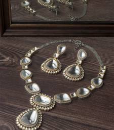 Silver plated mirror polished necklace set