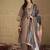Ethnic Motifs Yoke Design V-Neck Straight Kurta With Palazzos & Dupatta