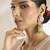 Yellow gold multicolor studded jhumkas