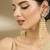 Gold plated polki pearl drop jhumkas