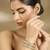 Gold plated white stones polki bangles