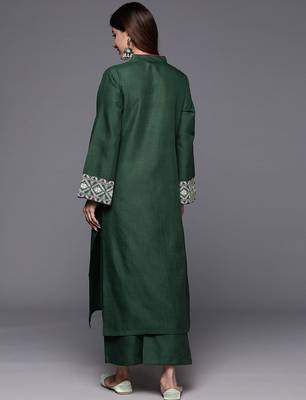 Embroidered Thread Work Republic Day Kurta with Trousers 6