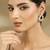 Gold plated white polki stones danglers