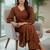 Women Striped Regular Silk Crepe Kurta with Trousers