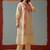 Cotton Print A Line Kurta With Solid Trouser