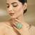 Gold plated turquoise stone kundan ring