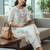 Women Floral Embroidered Regular Thread Work Kurta with Trousers