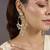 Gold plated mint green hoop earrings