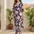 Women Floral Printed Regular Thread Work Pure Cotton Kurta with Trousers