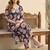 Women Floral Printed Regular Thread Work Pure Cotton Kurta with Trousers
