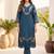 Women Floral Embroidered Regular Thread Work  Cotton Kurta with Trousers & With Dupatta