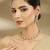 Gold plated white stones kundan choker set