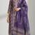 Women Floral Printed Regular Thread Work Chanderi Silk Kurta with Trousers & With Dupatta