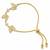 18k gold plated cz butterfly adjustable bracelet