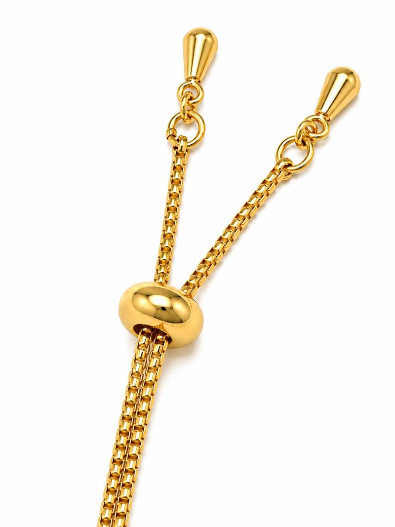 18k gold plated cz butterfly adjustable bracelet