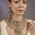 Gold plated multicolor kundan layered necklace set