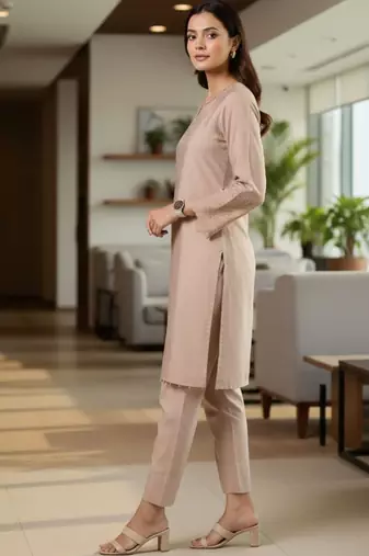 Women Ethnic Motifs Embroidered Regular Thread Work Kurta with Trousers