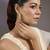 Gold plated polki hoop dangler earrings