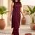 Women Striped Regular Silk Crepe Kurta with Palazzos