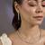Silver plated zircon stones tennis necklace set