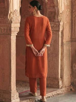 Women Regular Mirror Work Kurta with Trousers 3