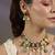 Gold plated multicolor polki stones necklace set