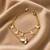 18k gold plated mop butterfly layered bracelet