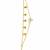 18k gold plated mop butterfly layered bracelet