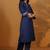 Embroidered Straight Thread Work Kurta With Trousers