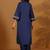Embroidered Straight Thread Work Kurta With Trousers