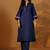 Embroidered Straight Thread Work Kurta With Trousers
