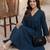 Women Empire Silk Crepe Kurta with Trousers