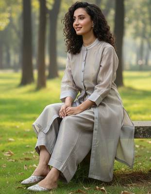 Women Solid Straight Kurta with Palazzo 3