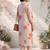 Women Floral Printed Regular Chanderi Silk Kurta with Trousers