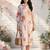 Women Floral Printed Regular Chanderi Silk Kurta with Trousers