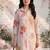 Women Floral Printed Regular Chanderi Silk Kurta with Trousers