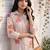 Women Floral Printed Regular Chanderi Silk Kurta with Trousers