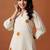 Floral Embroidered Thread Work  Cotton Kurta With Trousers