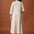 Floral Embroidered Thread Work  Cotton Kurta With Trousers