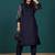 Women Regular Thread Work Kurta with Trousers