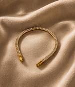 18k gold plated double row cz tennis bracelet