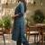 Women Ethnic Motifs Printed Regular Thread Work  Cotton Kurta with Trousers & With Dupatta