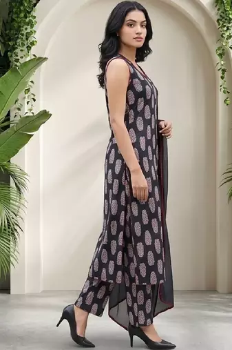 Women Ethnic Motifs Printed Regular Pure Cotton Kurta with Trousers & With Dupatta
