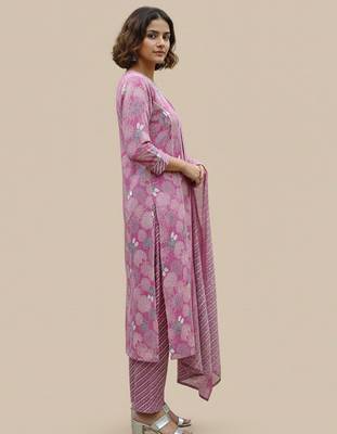 Women Ethnic Motifs Printed Regular Thread Work Pure Cotton Kurta with Trousers & With Dupatta 3
