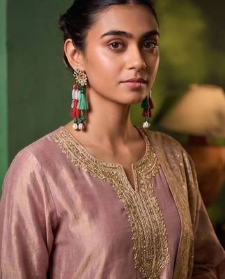 Women Ethnic Motifs Embroidered Regular Kurta with Palazzos & With Dupatta 2