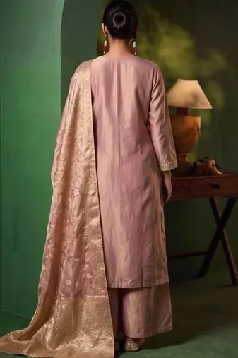 Women Ethnic Motifs Embroidered Regular Kurta with Palazzos & With Dupatta