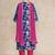 Floral Printed Gotta Patti V-Neck A-Line Kurta With Trousers & Dupatta